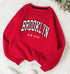 Personality Trend Printed Crew Neck Sweatshirt Women - Swefashionstore