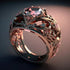 Distressed Round Edge Carved Pattern Creative Ring - Swefashionstore