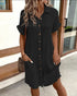 Summer Short Sleeve Shirt Dress - Swefashionstore