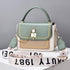 Wide Shoulder Strap Embroidery Thread Contrast Color Large Capacity Shoulder Bag - Swefashionstore