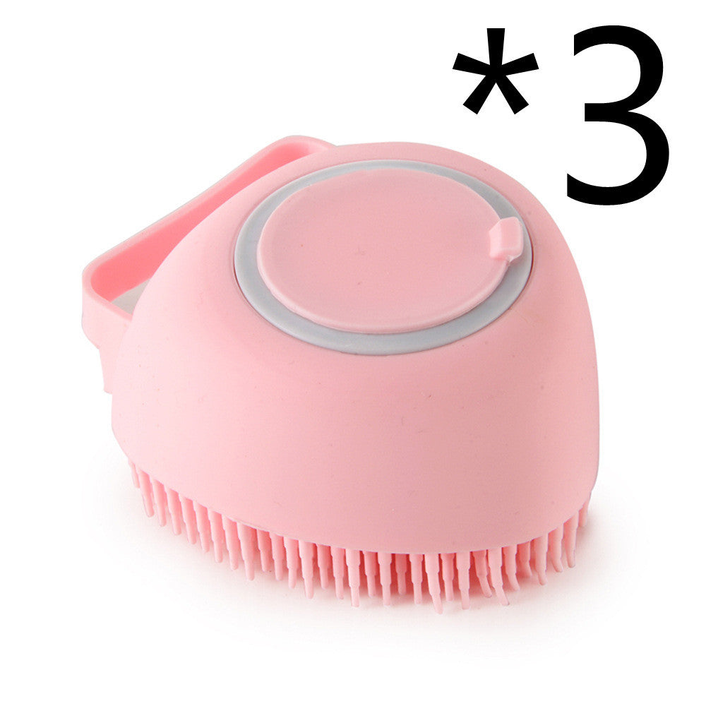 Silicone Dog Bath Massage Gloves Brush Pet Cat Bathroom Cleaning Tool Comb Brush For Dog Can Pour Shampoo Dog Grooming Supplies - Swefashionstore