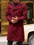 Woolen Male Double-breasted Thickened Woolen Trench Coat