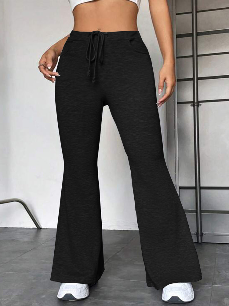 Europea Stitching Yoga Exercise Pants Outdoor Casual Flared Pants - Swefashionstore