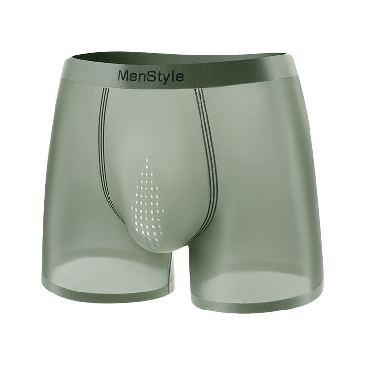 Satin Ice Silk Breathable Single-layer Bottom Crotch Seamless Boxers - Swefashionstore