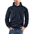 Pullover Solid Color Casual Sports Loose Long Sleeve Hooded Sweater Men