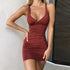 V-neck Dress INS Fashion Backless Short Dress - Swefashionstore