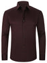 Solid Long Sleeve Shirt Fashion Slim Lapel Button Office Business Shirt Men&