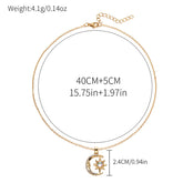 9Moon Star Zircon Pendant Necklace - Elegant Jewelry Gift for Any Occasion - Swefashionstore