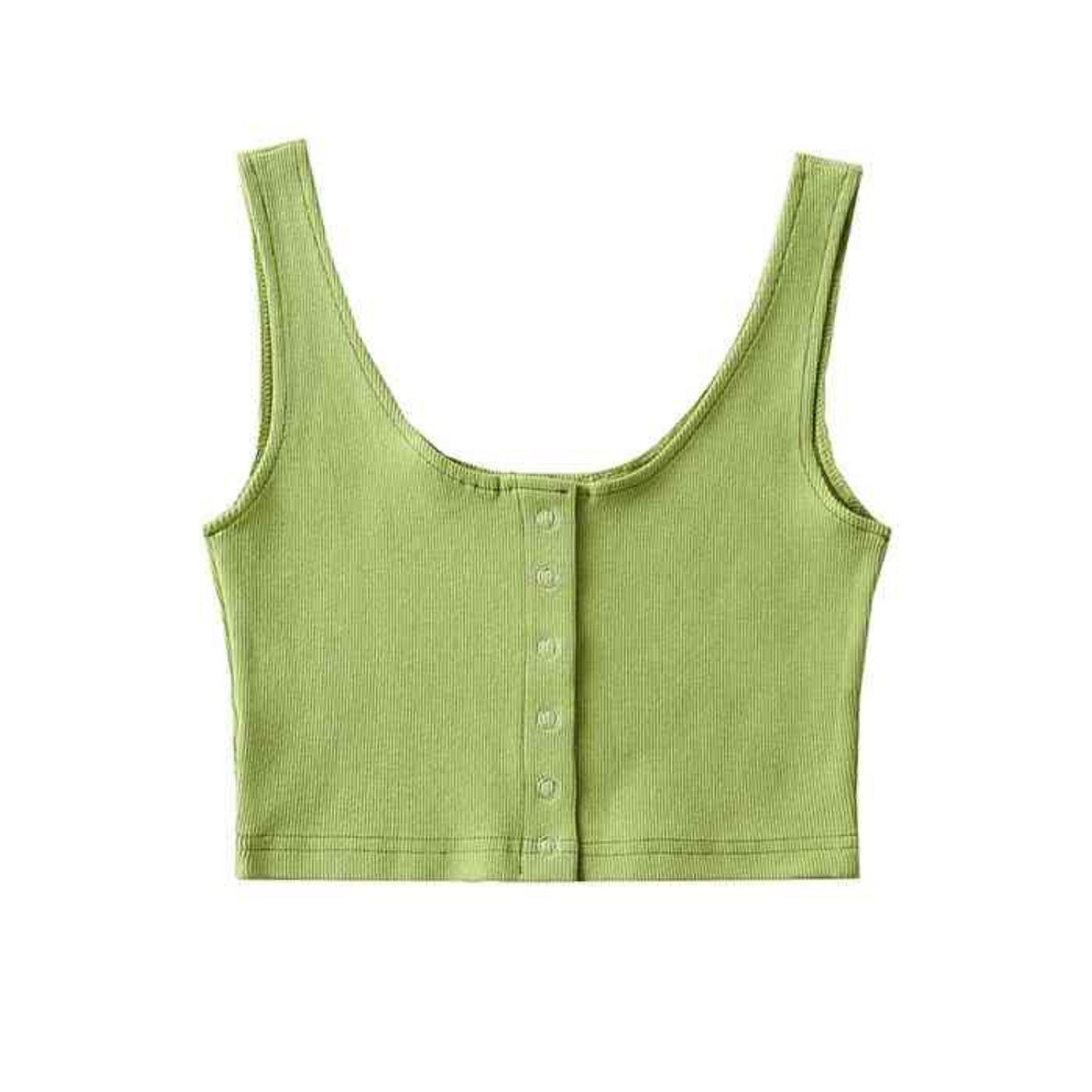 SHORT STYLE Threaded Elastic Vest Women's Top