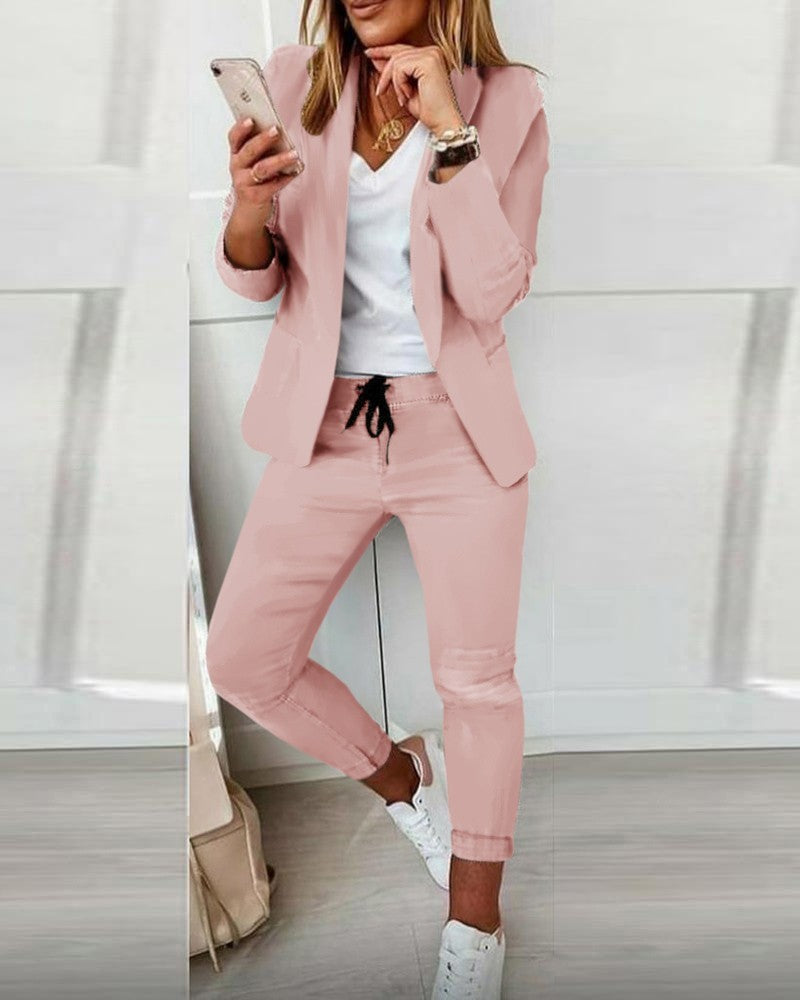 Ladies Fashion OL Suit Trousers Suit - Swefashionstore