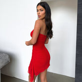 Y2K Tube-top Split Dress for Trendy Summer Style - Swefashionstore