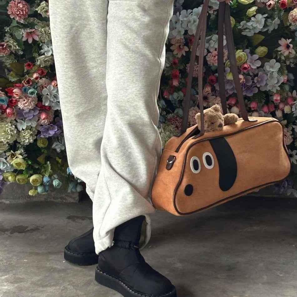 Virtue Pull Sausage Dog Cute Large Capacity Crossbody Shoulder Bag