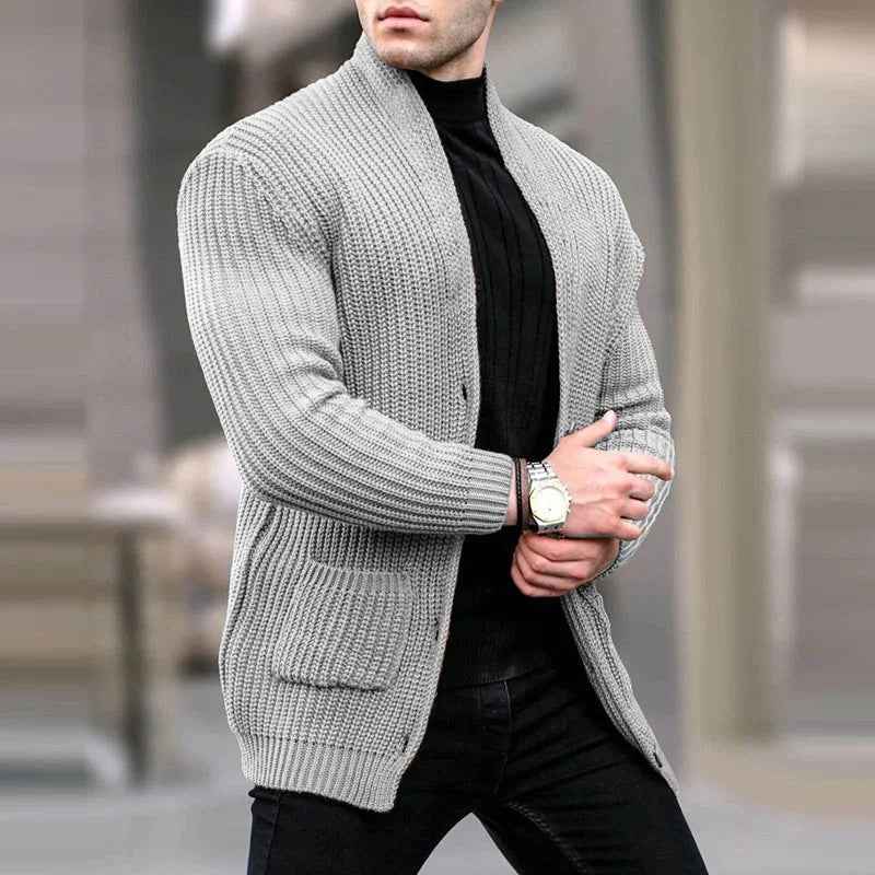 Fashion Casual Slim Fit Sweater in Solid Color for Effortless Style