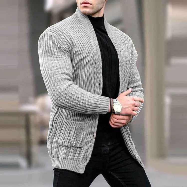 Fashion Casual Slim Fit Sweater in Solid Color for Effortless Style