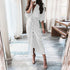 NEW European Print Long-Sleeved LACE-UP Single-Breasted SHIRT Dress - Swefashionstore