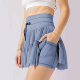High Waist Dress With Anti-exposure Safety Pants - Swefashionstore