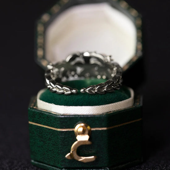 Floral Wedding Ring Band for Women in 18K, 14K Gold & S925 Silver with Diamond - Swefashionstore