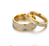 Titanium steel couple ring 24K gold stainless steel ring - Swefashionstore