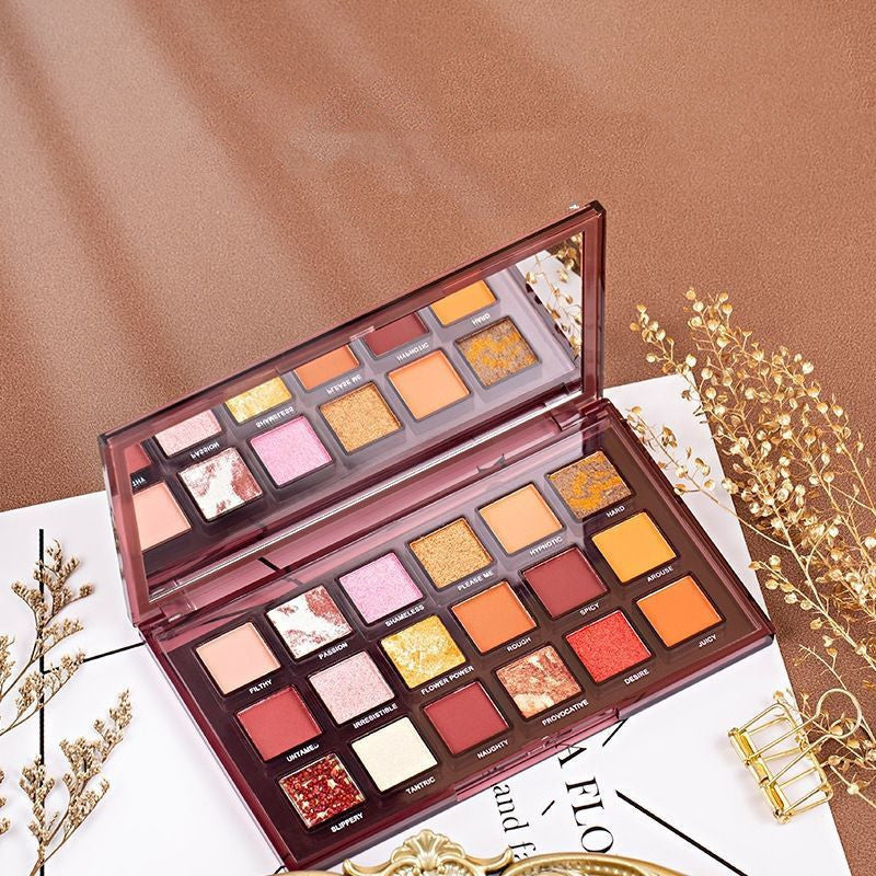 Makeup Palette 18 Color Eye Shadow Matte Bead Lazy Eye Shadow Palette - Swefashionstore