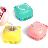 Silicone Dog Bath Massage Gloves Brush Pet Cat Bathroom Cleaning Tool Comb Brush For Dog Can Pour Shampoo Dog Grooming Supplies - Swefashionstore