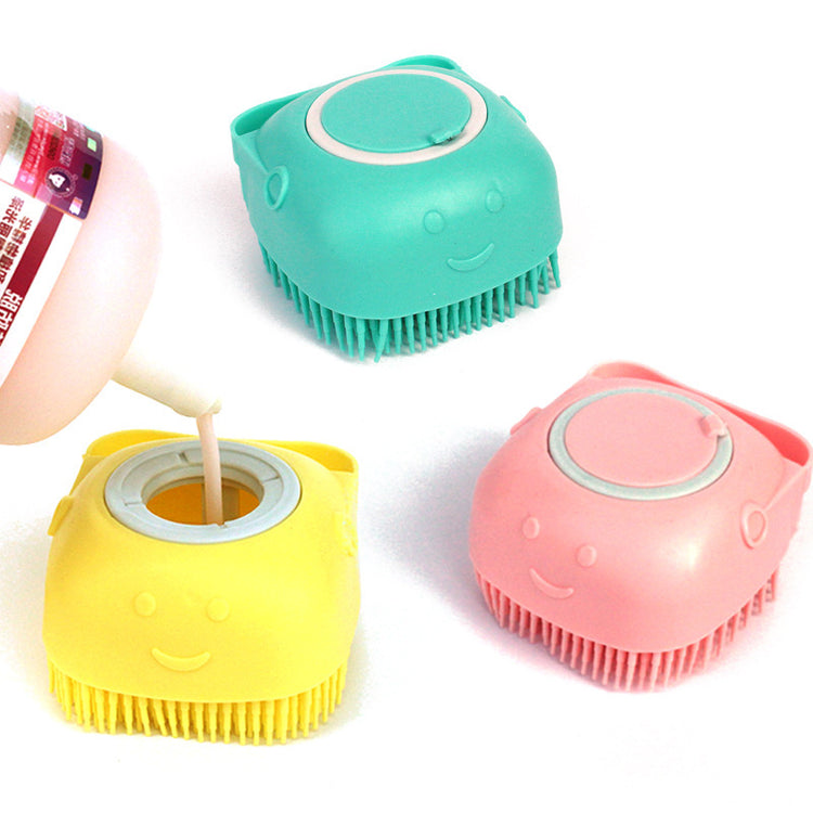 Silicone Dog Bath Massage Gloves Brush Pet Cat Bathroom Cleaning Tool Comb Brush For Dog Can Pour Shampoo Dog Grooming Supplies - Swefashionstore