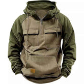 Fall Winter Retro Cargo Hoodies Men&