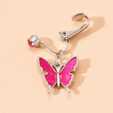 Non-perforated Butterfly Belly Ring
