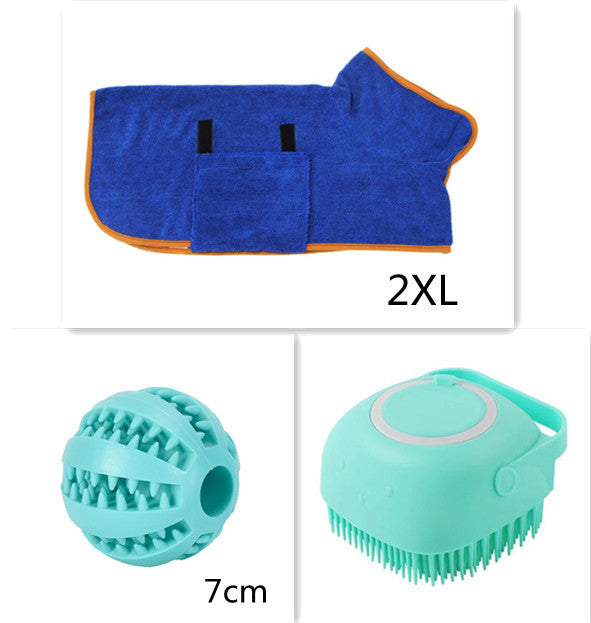 Silicone Dog Bath Massage Gloves Brush Pet Cat Bathroom Cleaning Tool Comb Brush For Dog Can Pour Shampoo Dog Grooming Supplies - Swefashionstore