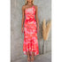 Flowers Print One-shoulder Dress Womens Clothing - Swefashionstore