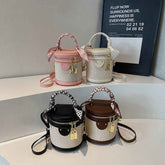 High-grade Stitching Fashion Rhombus Trendy Casual Simple Shoulder Messenger Bag