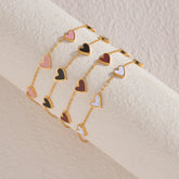 Ins Love Bracelet  Stainless Steel Dripping Heart Bracelet Fashion Valentine&