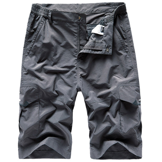 Men's Shorts Quick-drying OUTDOOR Straight Loose Multi-bag