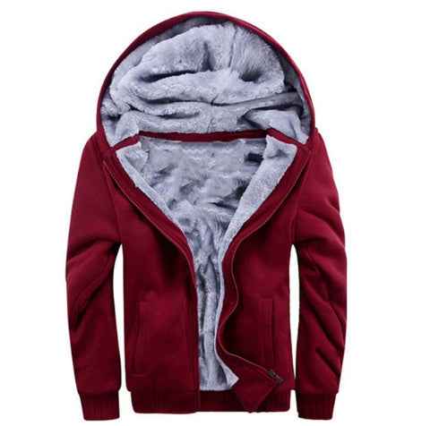 Plus Fleece Sweater Men S Casual Sport Fleece Hooded Jackets