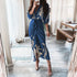 NEW European Print Long-Sleeved LACE-UP Single-Breasted SHIRT Dress - Swefashionstore