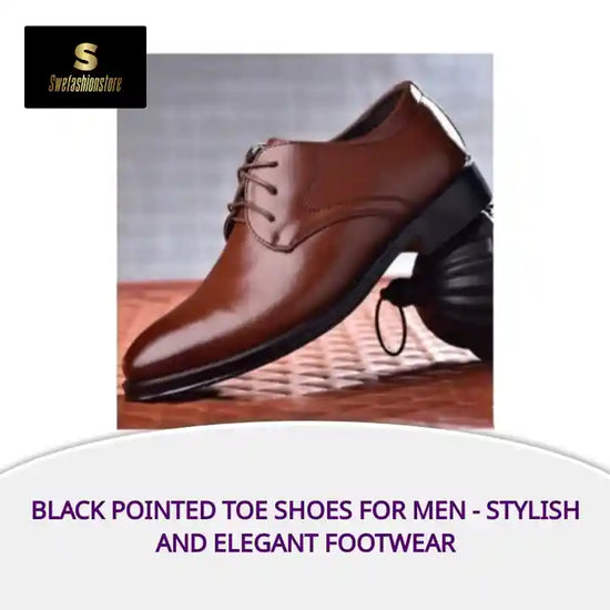Black Pointed Toe Shoes for Men - Stylish and Elegant Footwear by@Outfy